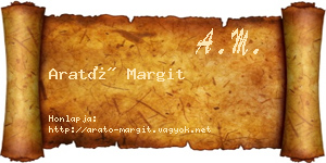 Arató Margit névjegykártya